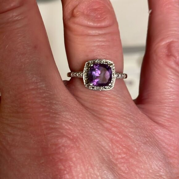 Macy's Sterling Silver and Purple Jewelry Set - Picture 7 of 7